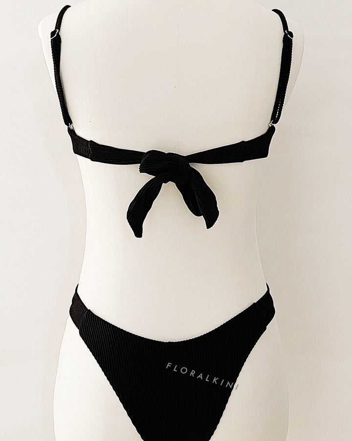 Ribbed Tie Back Bikini Set main image 0
