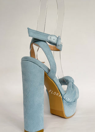 Knotted Detail Statement Platform Block Heel