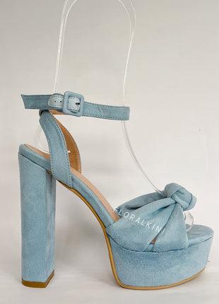 Knotted Detail Statement Platform Block Heel