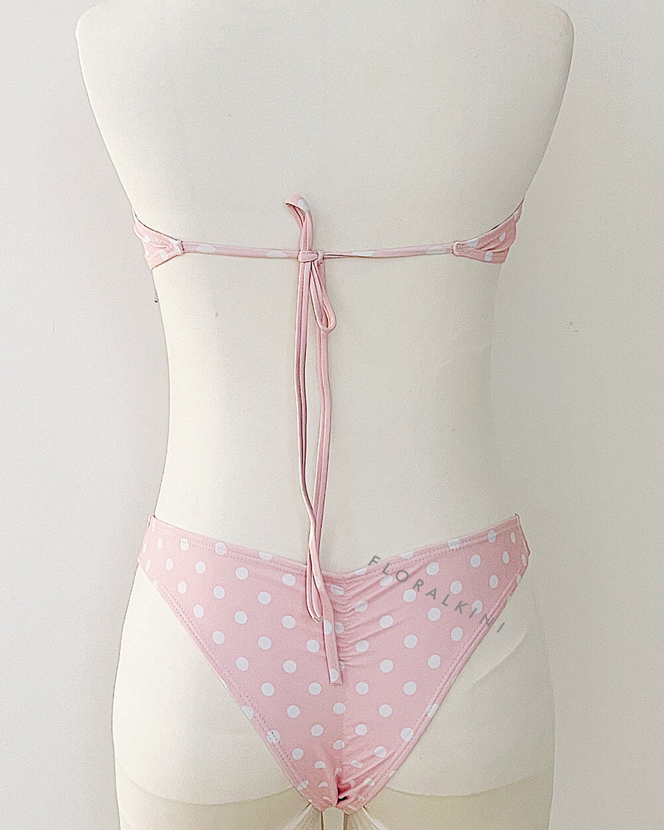 Confetti Colorblock Bandeau High Cut Bikini -AMZ