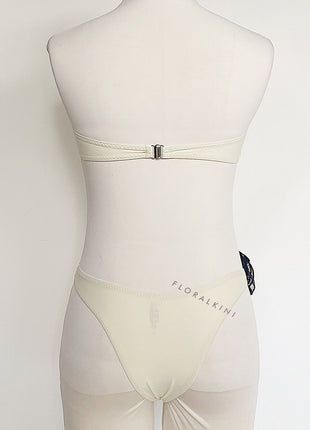 Rosette Bandeau High Waisted Bikini Set