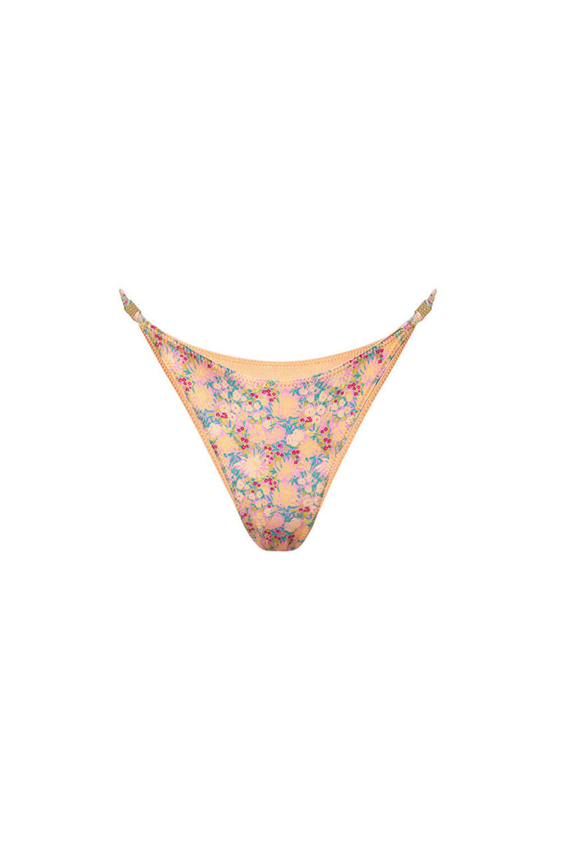Floral Print Triangle Halter Tie Side Bikini Set