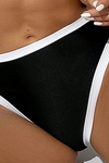 Asymmetric Two-Tone High Waisted Bikini Set