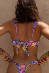 Floral Print Balconette Underwire Bikini Set