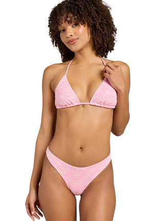 All-Over Floral Print Triangle Tie Side Bikini Set