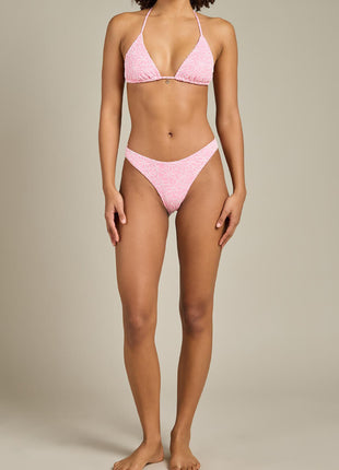 All-Over Floral Print Triangle Tie Side Bikini Set