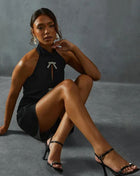 Metal Detail Square Toe Barely There Heels