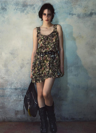 Calfskin Buckle Detail Mid-Calf Flat Boots