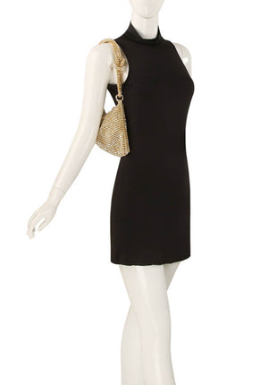 Diamante Rhinestone Knotted Hobo Shoulder Bag