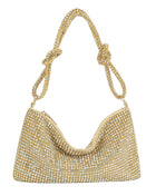 Diamante Rhinestone Knotted Hobo Shoulder Bag