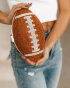 Rhinestone Football Evening Clutch With Straps