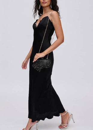 Rhinestone Fringe Evening Clutch