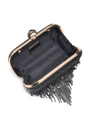 Rhinestone Fringe Evening Clutch