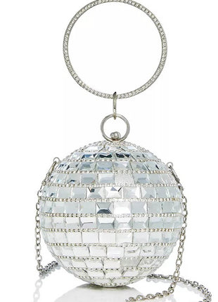 Rhinestone Disco Ball Evening Clutch Bag