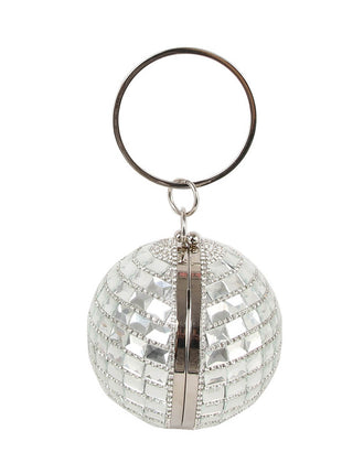 Rhinestone Disco Ball Evening Clutch Bag