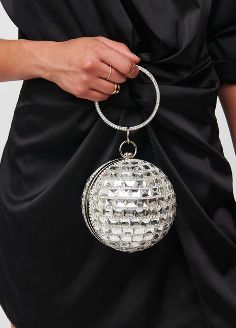 Rhinestone Disco Ball Evening Clutch Bag