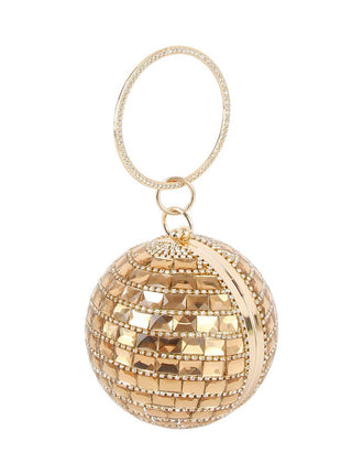 Rhinestone Disco Ball Evening Clutch Bag