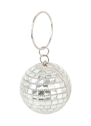Rhinestone Disco Ball Evening Clutch Bag