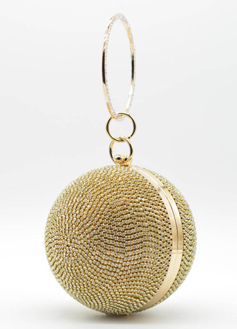 Rhinestone Embellished Disco Ball Evening Purse