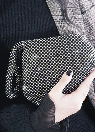 All Over Rhinestone Evening Mini Clutch Handbag