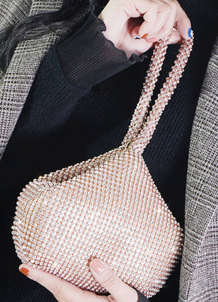 All Over Rhinestone Evening Mini Clutch Handbag