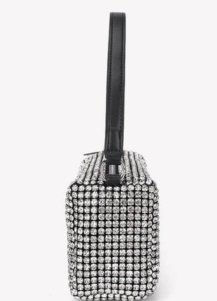 Mini Diamond-Like Rhinestones Baguette Bags Evening Crossbody Bag