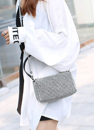 Mini Diamond-Like Rhinestones Baguette Bags Evening Crossbody Bag