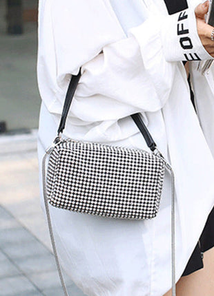 Mini Diamond-Like Rhinestones Baguette Bags Evening Crossbody Bag