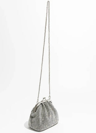 All Over Rhinestones Evening Clutch Bags With Straps