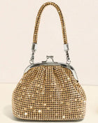 All Over Rhinestones Evening Clutch Bags With Straps