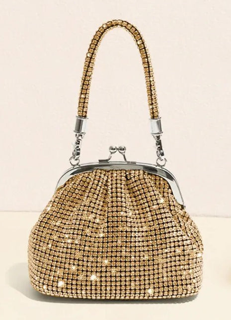 All Over Rhinestones Evening Clutch Bags With Straps