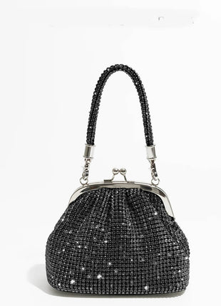 All Over Rhinestones Evening Clutch Bags With Straps
