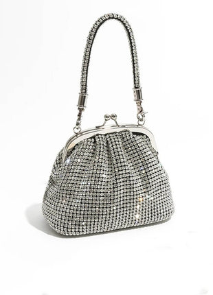 All Over Rhinestones Evening Clutch Bags With Straps