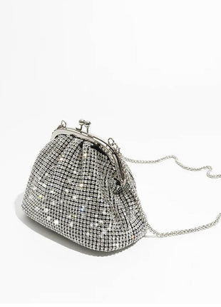 All Over Rhinestones Evening Clutch Bags With Straps