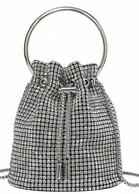 Rhinestone Evening Clutch Bucket Bags