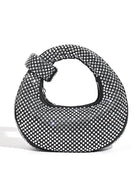Crystal Loop-Handle Evening Moon Bag