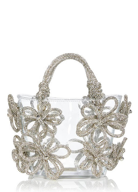Metallic Bloom Mini Crystal-Embellished Pvc Tote
