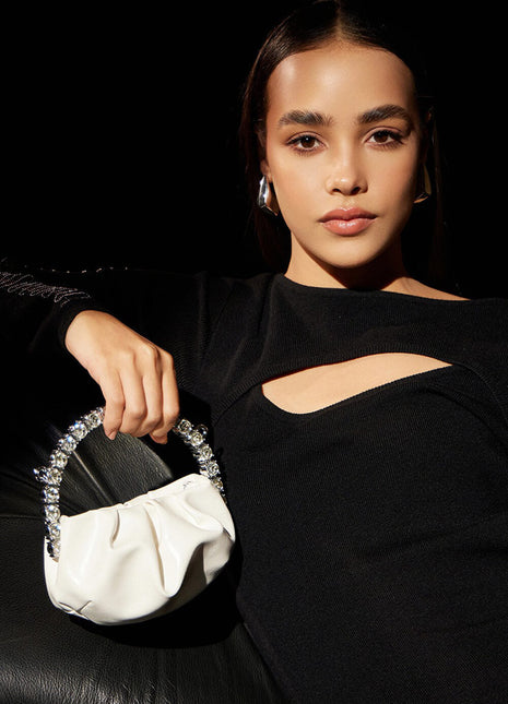 Satin Embellished Rhinestone Evening Purse Clutch