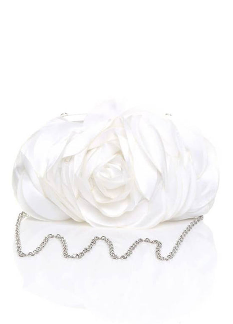 Flower Shaped Wedding Evening Clutch With Straps