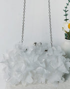 Flower Petal Wedding Evening Clutch With Straps