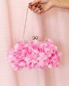 Flower Petal Wedding Evening Clutch With Straps