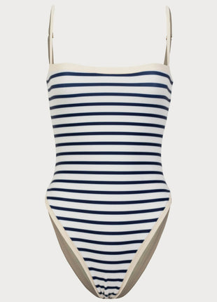 Contrast Striped One-Piece Swimsuit
