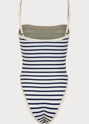 Contrast Striped One-Piece Swimsuit