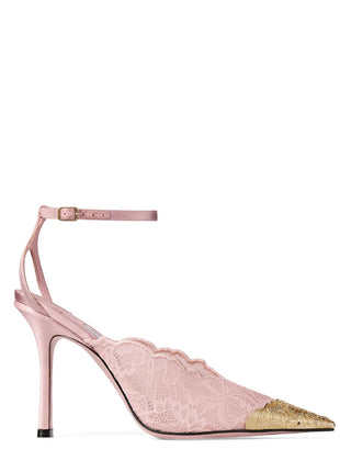 Lace Pointed Toe Stiletto Heeled Pumps