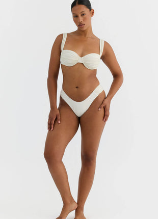 Ruched Balconette Underwire High-Cut Bikini Set