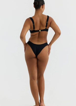 Ruched Balconette Underwire High-Cut Bikini Set