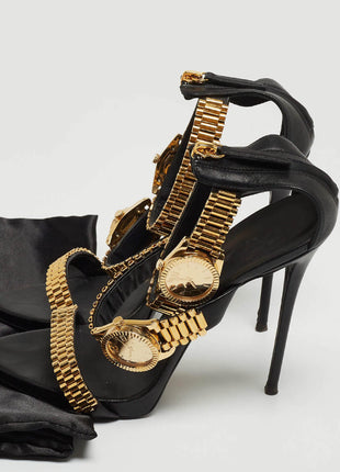 Watch Strap Open Toe Stiletto Heel Sandals
