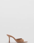 Patent Open Pointed Toe High-Heeled Mule Sandals