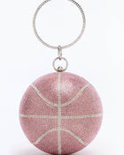 Rhinestone Basketball Evening Clutch With Straps