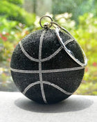 Rhinestone Basketball Evening Clutch With Straps
